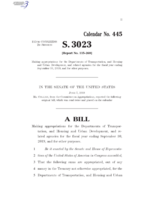 S 3023 - FY19 Senate THUD Approps Bill (Housing)